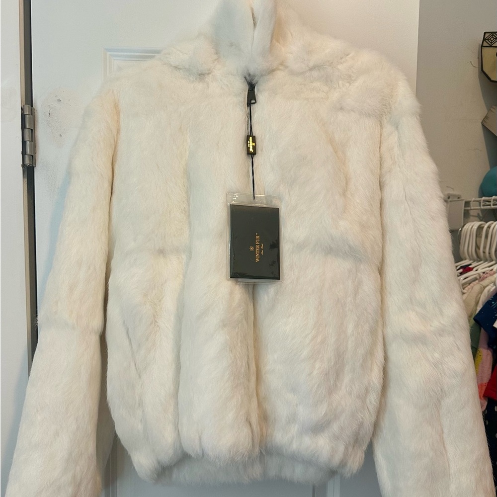 Winter Fur New York Rabbit Fur Bomber Jacket *NEW and FLAWLESS* Size Small